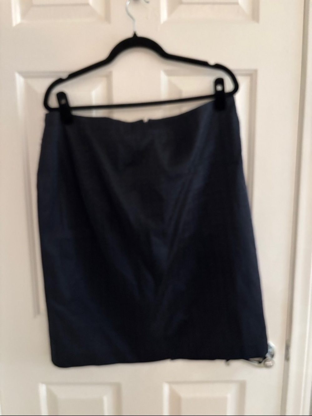 Carolina Herrera Navy Pencil Skirt